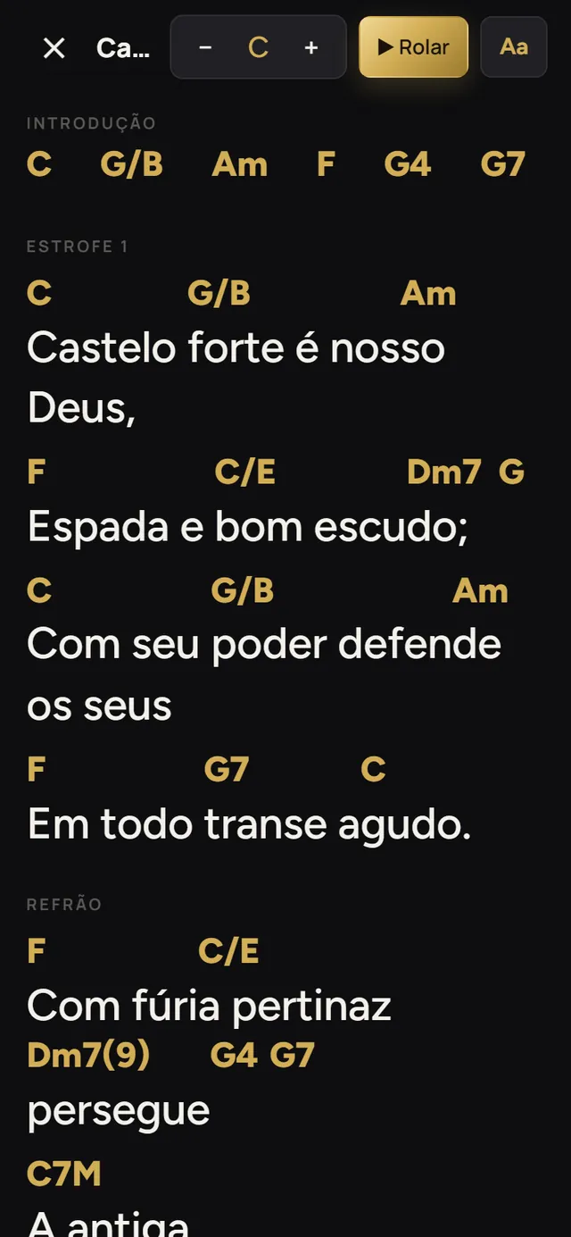 O modo palco no celular, com a letra grande